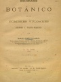 Title page from "Diccionario botánico de los nombres vulgares cubanos y puerto-riqueños."