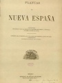 Spanish title page from "Plantae Novae Hispaniae."
